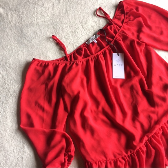 WAYF off the shoulder, cold shoulder Blouse - Picture 2 of 3